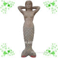 hand carving wooden sculpture with mermaid YL-Q011